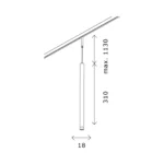 ST672.433.03 Магнитный трековый светильник Черный LED 1*3W 3000K 100Lm Ra>90 36° IP20 D18xH310 24V SUPER5 — изображение 6
