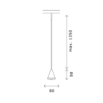 ST689.436.05 Магнитный трековый светильник Черный LED 1*5W 3000K Lm Ra>90 40° IP20 D80xH98 24V SUPER5 — изображение 4