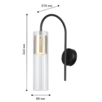 4740-1W, настенный светильник, D210xW80xH345, 1xGU10x35W, excluded — изображение 3