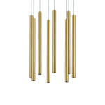 L8T747233 Люстра TUBO LED 40W 2400LM 25G ЗОЛОТО 3000K (574733+747233 (8шт) — изображение 3