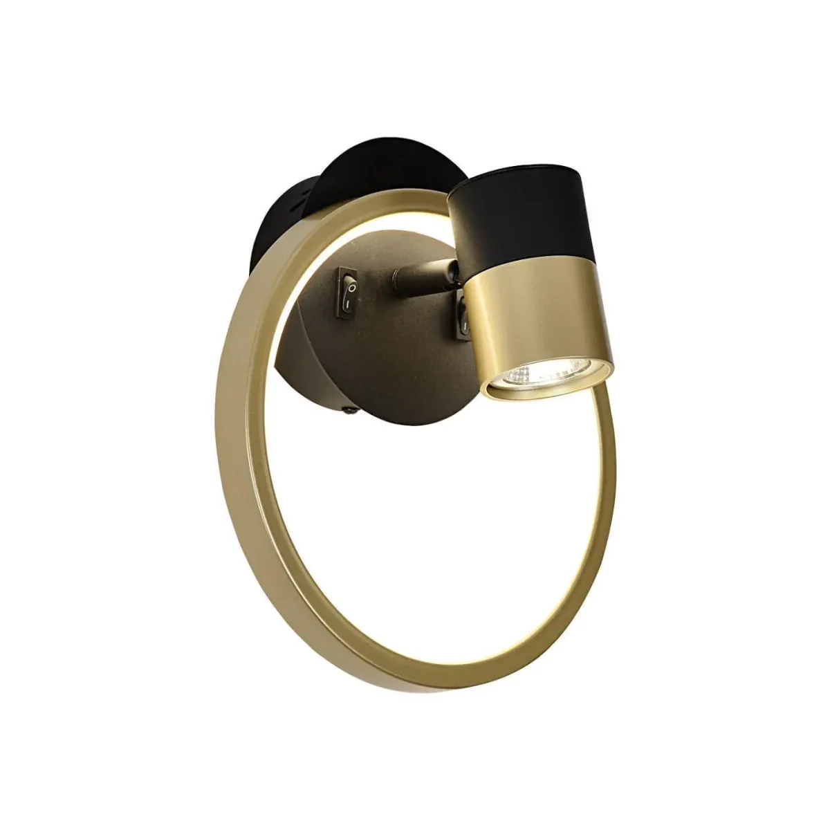 4168-2W, настенный светильник, D130xW200xH270, 1xGU10LEDx10W, excluded + LEDx13W, 585LM, 4000K, included, switch — изображение 1