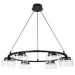 740167 Люстра FICO II 6х12W GX53 ЧЕРНЫЙ/ПРОЗРАЧНЫЙ
