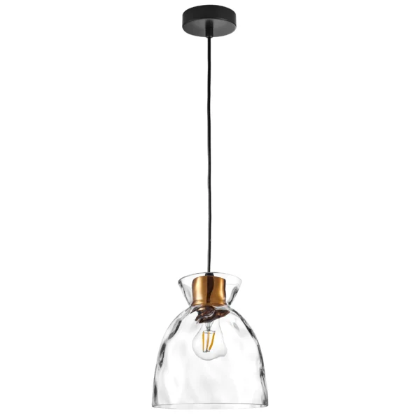 806110 Подвес NUBELLA 1х12W (led) E27 ЧЕРНЫЙ/БРОНЗА/ПРОЗРАЧНЫЙ
