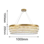 2206-16C, подвесная люстра, L1000xW500xH260/1760, 16xG9x40W, excluded — изображение 3