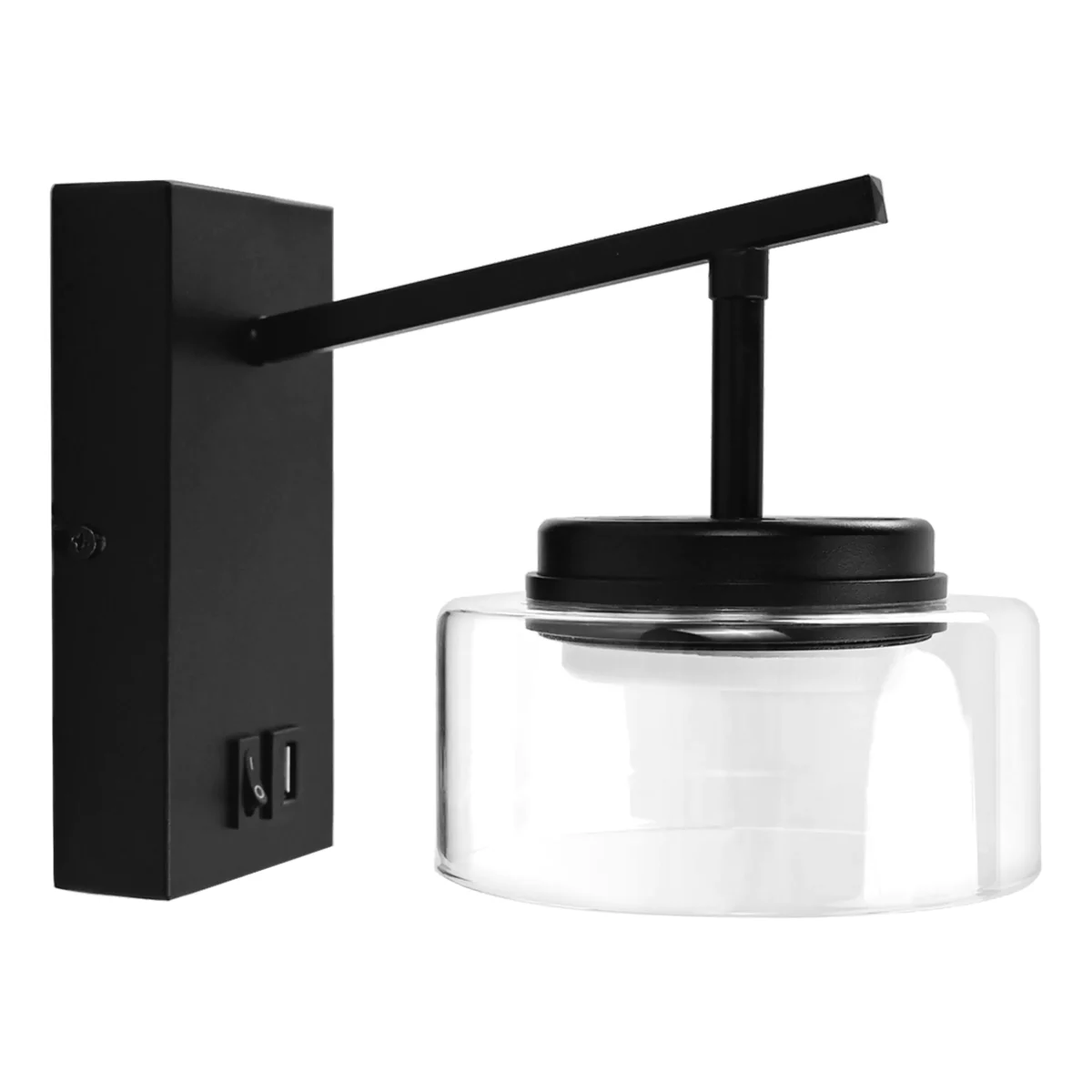 740627 Бра FICO II 1х12W GX53 ЧЕРНЫЙ/ПРОЗРАЧНЫЙ — изображение 1