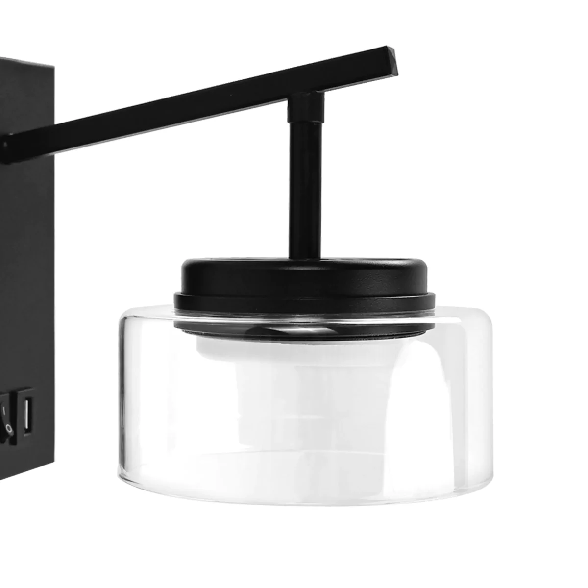 740627 Бра FICO II 1х12W GX53 ЧЕРНЫЙ/ПРОЗРАЧНЫЙ — изображение 3