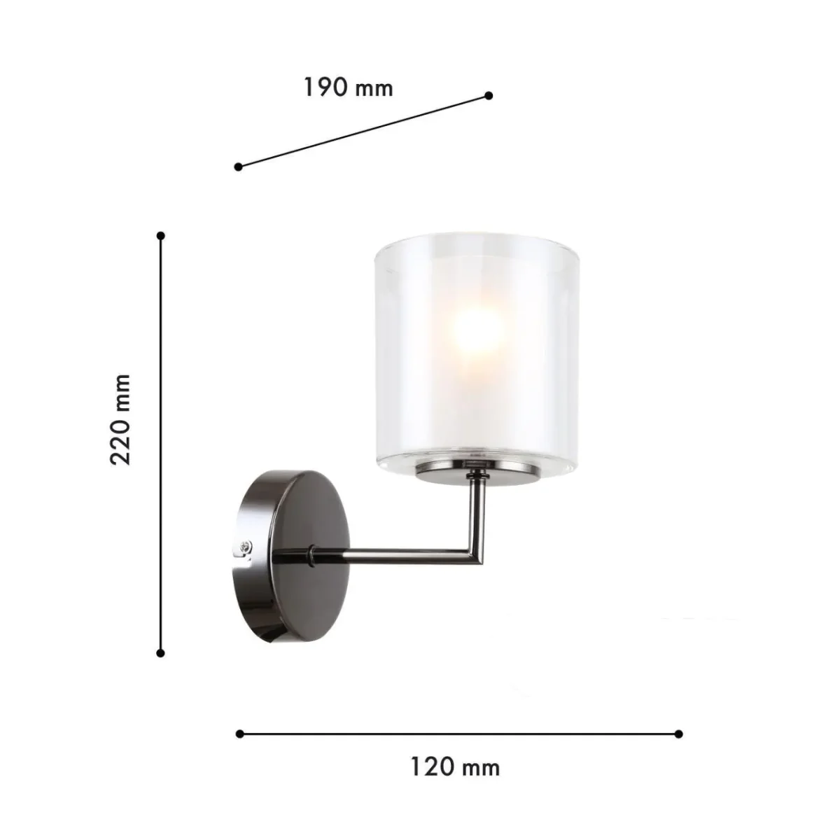 4087-1W, настенный светильник, D190xW120xH220, 1xE14x40W, excluded — изображение 3