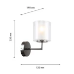 4087-1W, настенный светильник, D190xW120xH220, 1xE14x40W, excluded — изображение 3