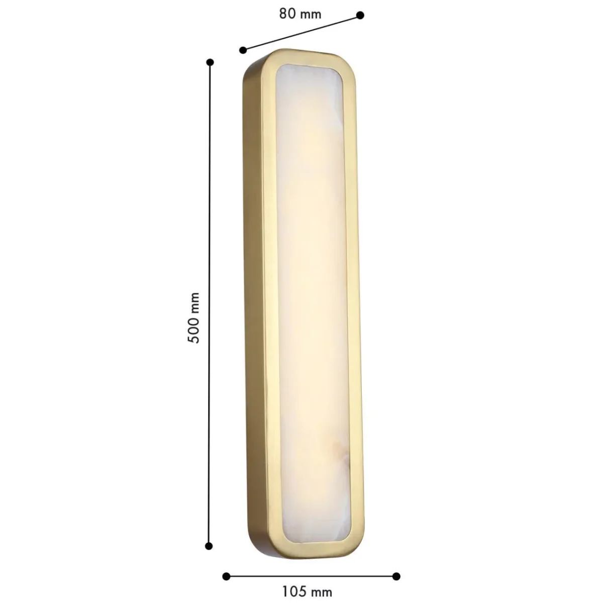 4727-1W, настенный светильник, D80xW105xH500, LEDx24W, 1920LM, 3000K, IP44, included — изображение 2