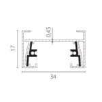 502038 Трек двухконтактный однофазный BARRA,длина3м, ЧЕРНЫЙ МАТОВЫЙ (питание и заглушка в комплекте) — изображение 3
