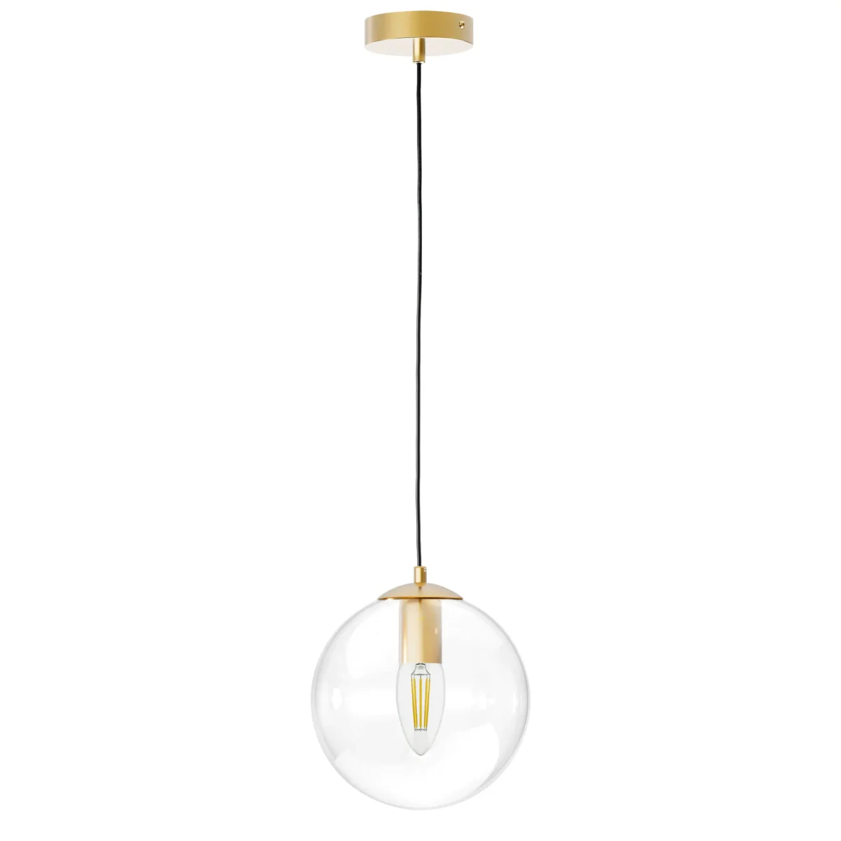 801002 Люстра SFERETTA E27 1х6W (led) E27 ЗОЛОТО/ПРОЗРАЧНЫЙ — изображение 1