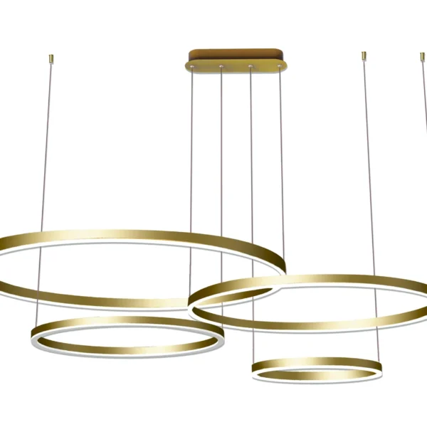 08204,33P(3000K) Люстра димм.Тор мат.золото 168W