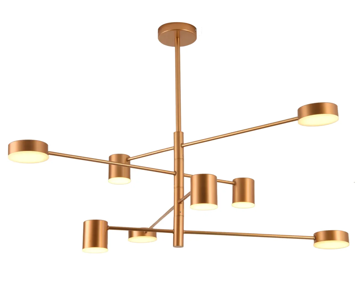 07650-8,33(3000K) Люстра Мекли мат.золото Led 56W — изображение 1