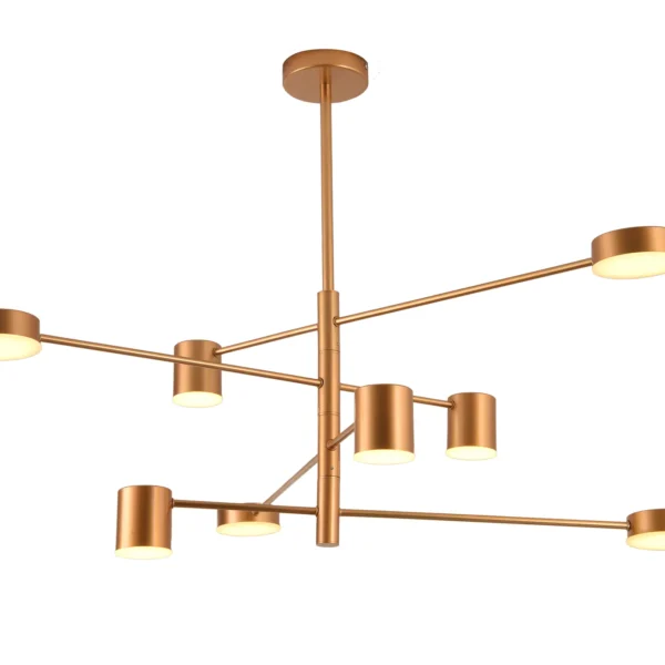 07650-8,33(3000K) Люстра Мекли мат.золото Led 56W