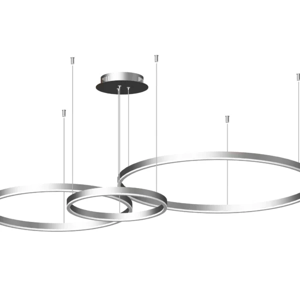 08223,16P(4000K) Люстра Тор серебро d80+60+40