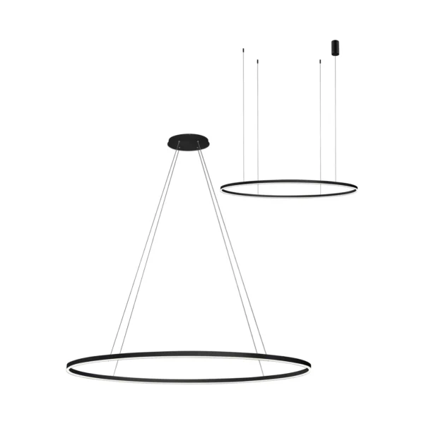 08218,19A(4000K) Подвес димм. Тор черный d150