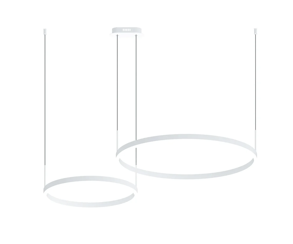 00019506 08219,01PA(4000K) Люстра димм.Тор белый d40+60 — изображение 1