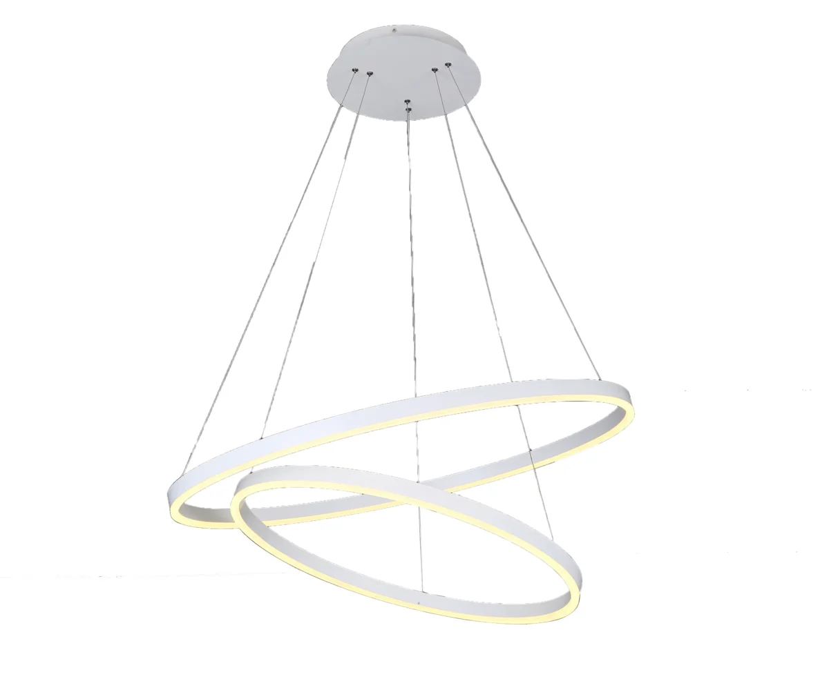 08220,01A(4000K) Люстра димм. Тор белый d80+60 — изображение 1