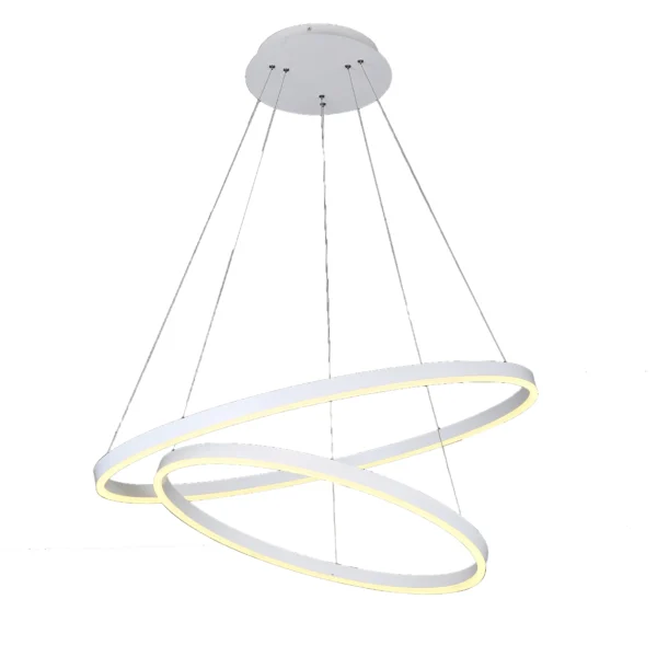 08220,01A(4000K) Люстра димм. Тор белый d80+60