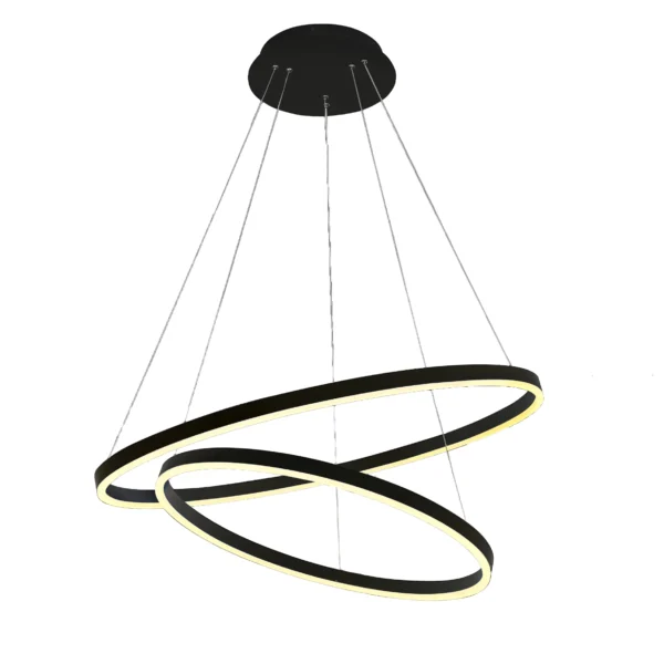 08220,19A(4000K) Люстра димм. Тор черный d80+60