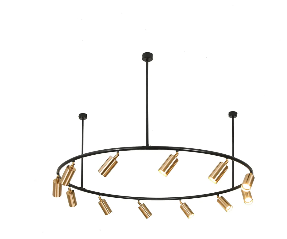 00019651 07615-12 Люстра Кайко черный/бронза Gu10 60W — изображение 1