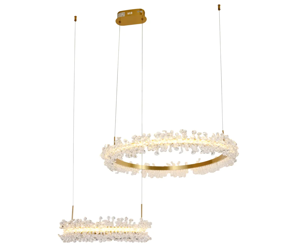 08245,36PA Люстра димм.Лаура латунь d40+60 — изображение 1