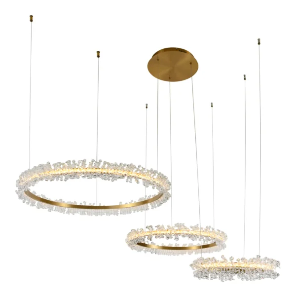 08246,36PA Люстра димм.Лаура латунь d40+60+80