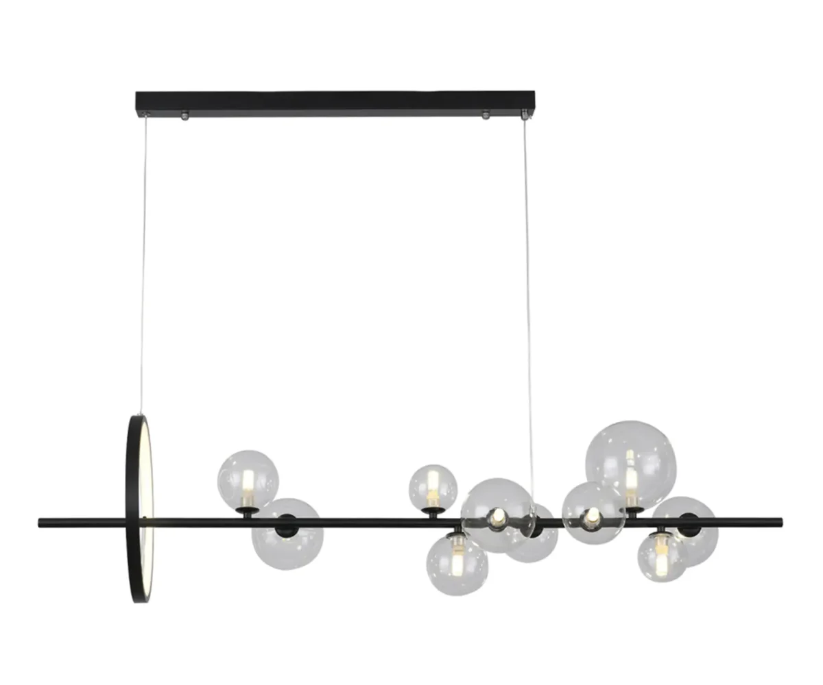 07608-10A,19 Люстра Иона черный G9+Led — изображение 1