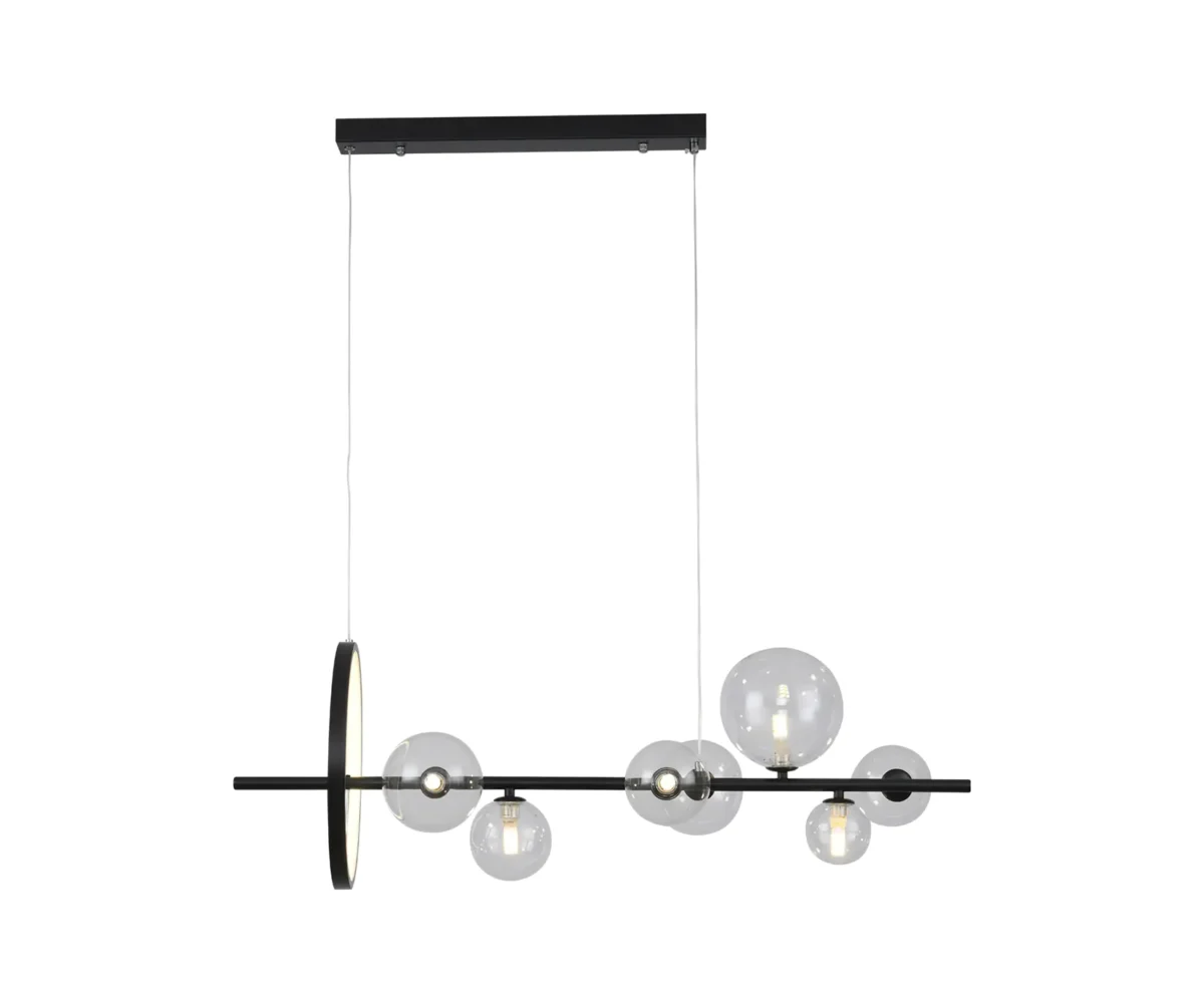 00020019 09408-7,19 Люстра Иона черный G9 35W+Led 17W — изображение 1