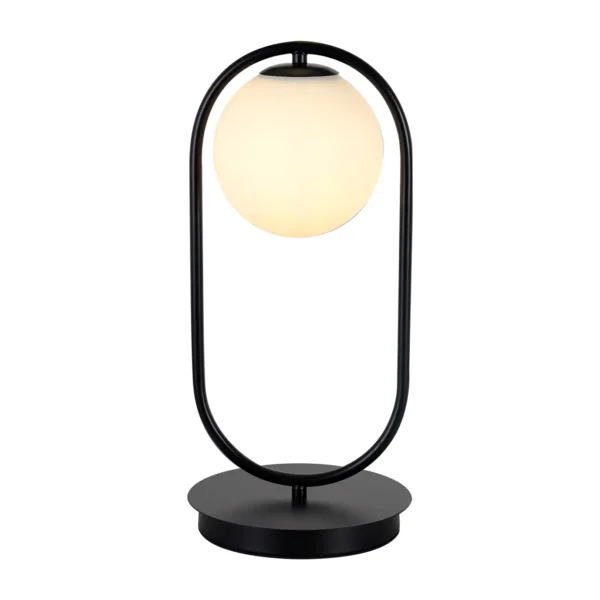 07631-8,19 Настольная лампа Кенти черный Е14 40W