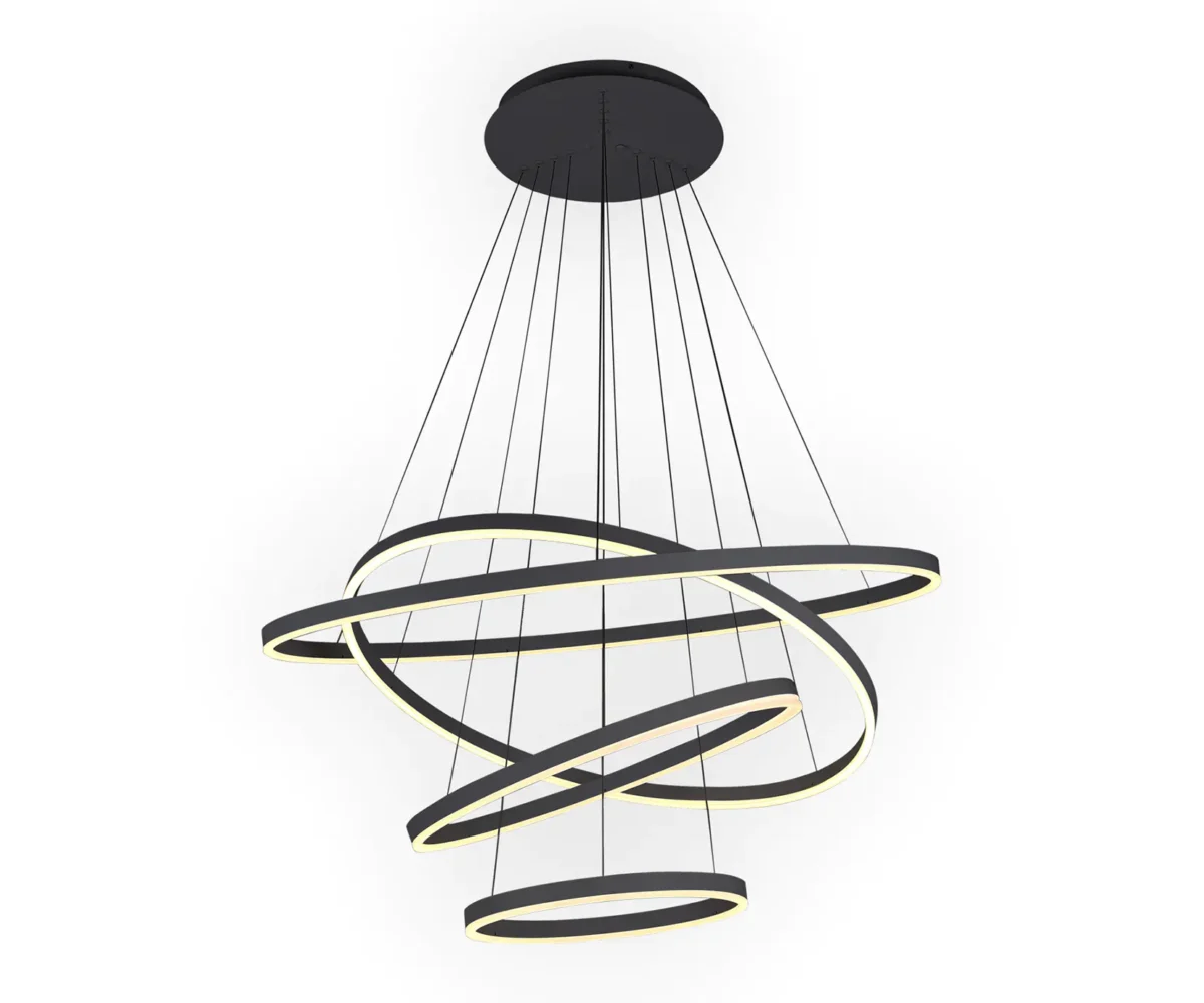 08204,19A(4000K) Люстра димм. Тор черный Led 174W — изображение 1