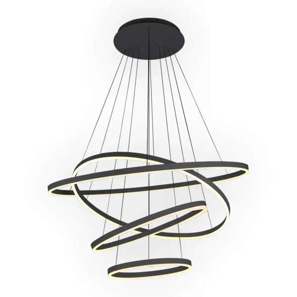 08204,19A(4000K) Люстра димм. Тор черный Led 174W