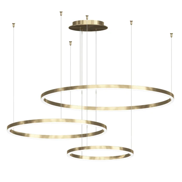 08223,36PA(3000K) Люстра димм.Тор латунь d80+60+40