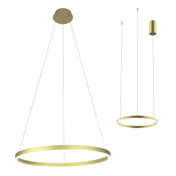 08214,32P(3000K) Подвес Тор светлое мат.золото d80