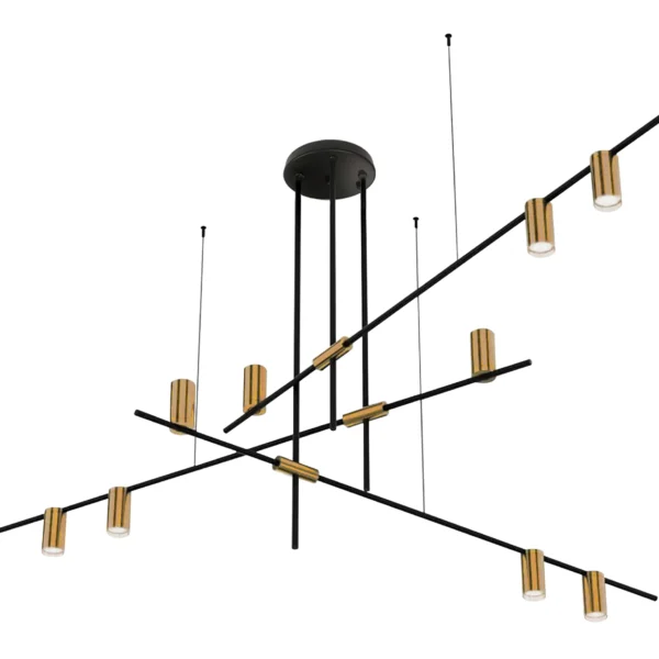 07621-9,20 Люстра Рия черный/бронза Gu10 90W