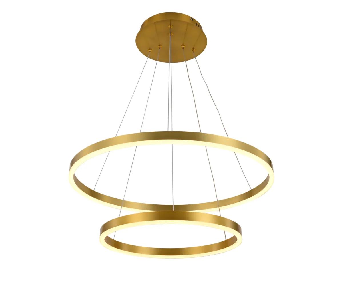 00021004 08219,36A(3000k) Люстра димм. Тор латунь d60+40 — изображение 1