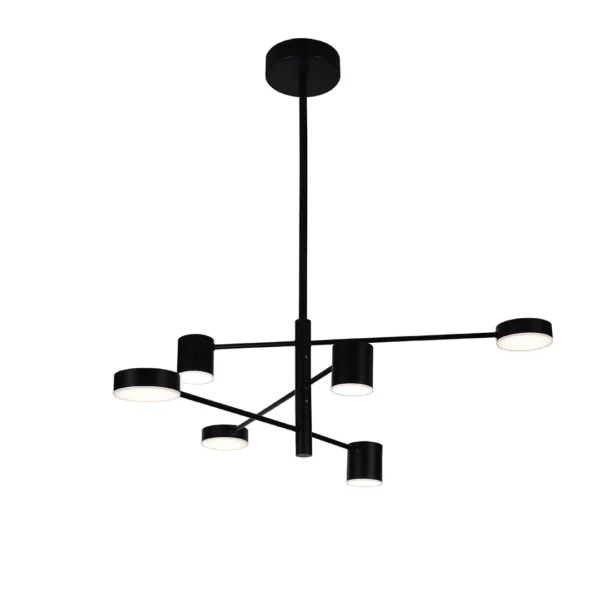 07650-6D,19(4000K) Люстра димм. Мекли черный