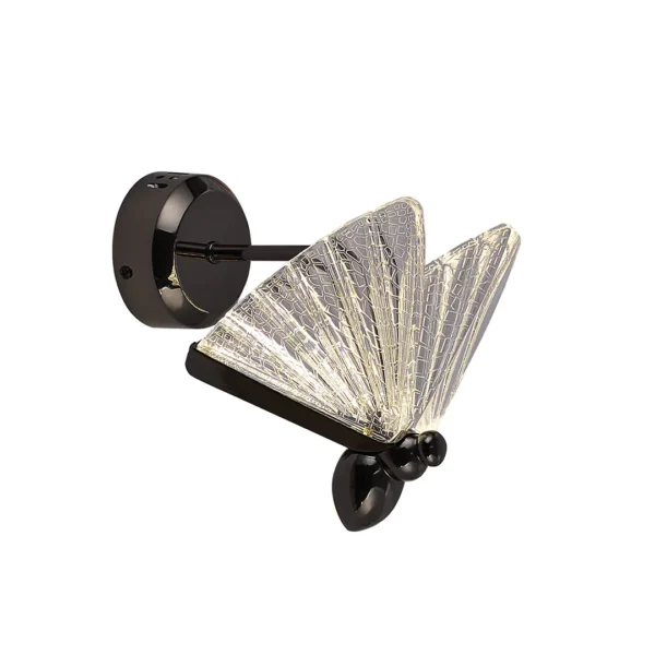 08444,29 Бра Баттерфляй черный жемчуг Led 6W