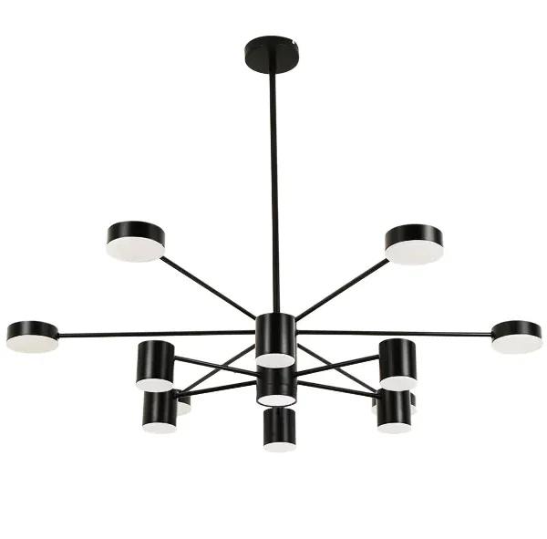 07649-13D,19 Люстра димм.Мекли черный Led 180W