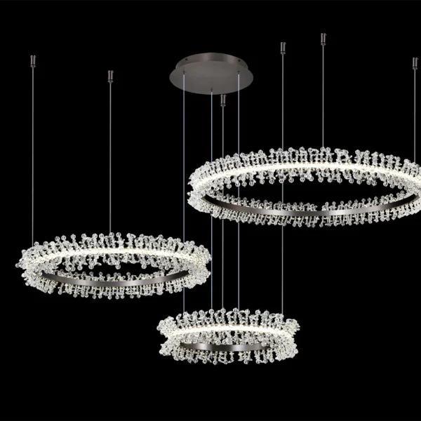 08246,12PA Люстра димм.Лаура матовый никель