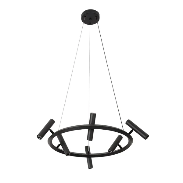 07613-6A,19 Люстра Верония черный Led 18w