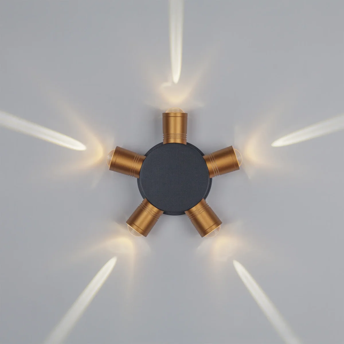 380653 Светильник DITO 5х1W LED 550LM G ЧЕРНЫЙ/ЗОЛОТО 4000K — изображение 2