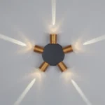 380653 Светильник DITO 5х1W LED 550LM G ЧЕРНЫЙ/ЗОЛОТО 4000K — изображение 2