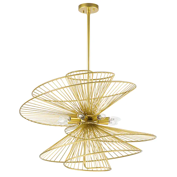 728183 Люстра ZETA 8х40W E14 ЗОЛОТО