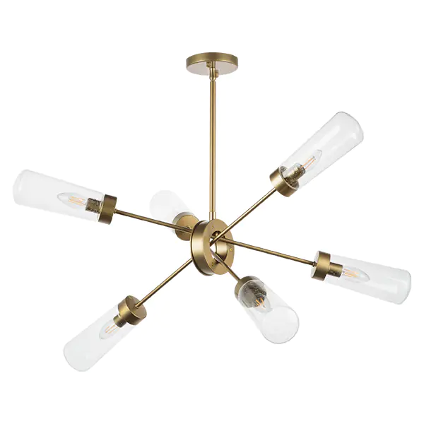 690063 Люстра CROTONE 6х40W E14 ШАМПАНЬ/ПРОЗРАЧНЫЙ