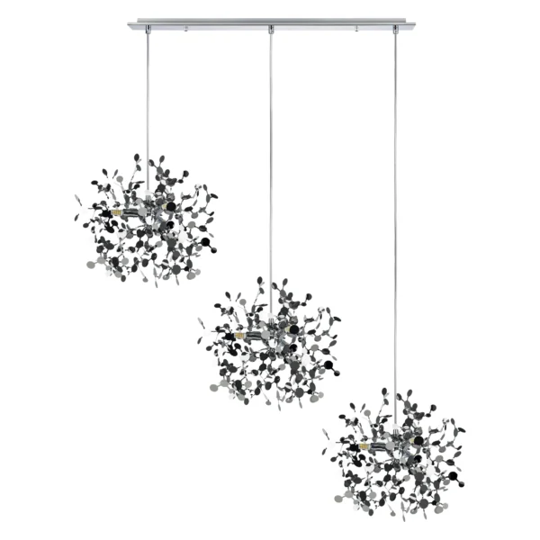 L3PL721134 Подвес тройной линейный EXTRA 3x3x5W(led) G9  (721134 - 3 + 572124 -1) ХРОМ