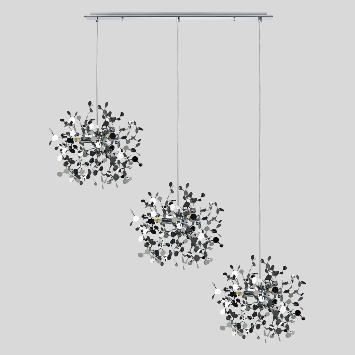 L3PL721134 Подвес тройной линейный EXTRA 3x3x5W(led) G9  (721134 - 3 + 572124 -1) ХРОМ — изображение 2