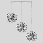 L3PL721134 Подвес тройной линейный EXTRA 3x3x5W(led) G9  (721134 - 3 + 572124 -1) ХРОМ — изображение 2