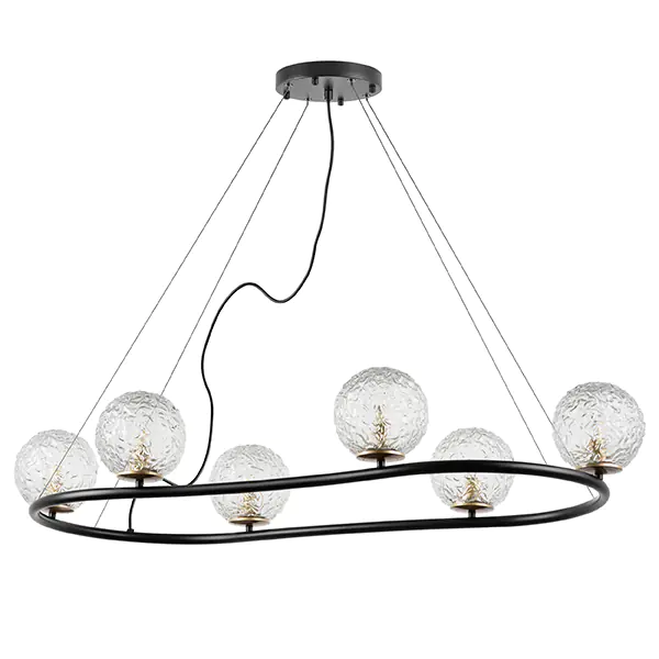 16377d6eff4d11eb813dc81f66f678b0_5df2d259412d11ec813dc81f66f678b0 815267 Люстра BARI 6х10W(led) G9 ЧЕРНЫЙ МАТОВЫЙ/ЗОЛОТО — изображение 1