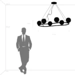 815267 Люстра BARI 6х10W(led) G9 ЧЕРНЫЙ МАТОВЫЙ/ЗОЛОТО — изображение 10